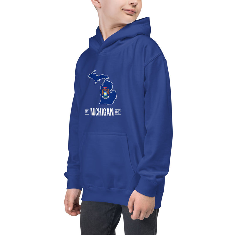 Boy's Hoodie - Michigan - State Flag