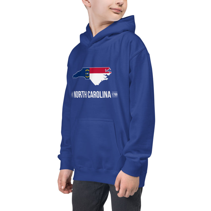 Boy's Hoodie - North Carolina - State Flag