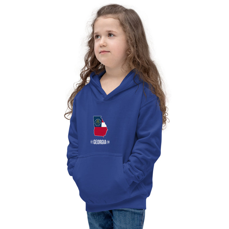 Girl's Hoodie - Georgia - State Flag