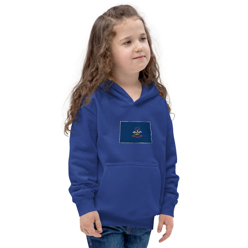 Girl's Hoodie - North Dakota - State Flag