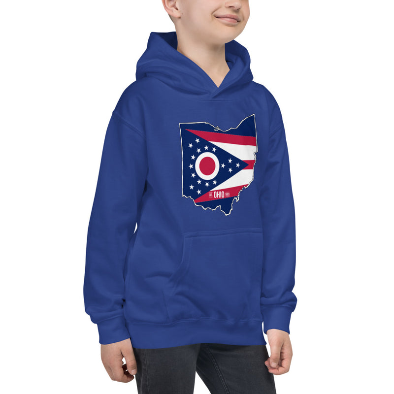 Boy's Hoodie - Ohio - State Flag
