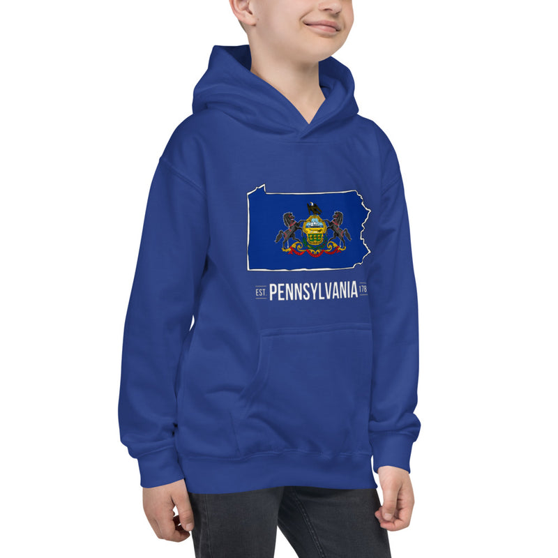Boy's Hoodie - Pennsylvania - State Flag