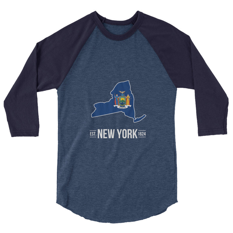 3/4 Sleeve New York Flag Raglan Shirt