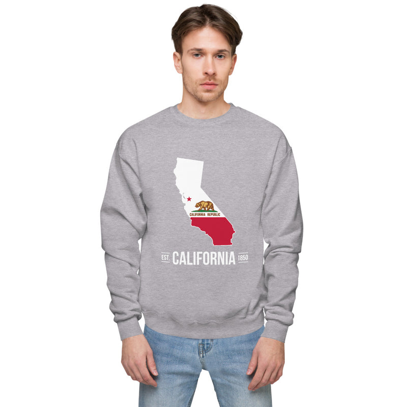 Unisex fleece sweatshirt - California State Flag