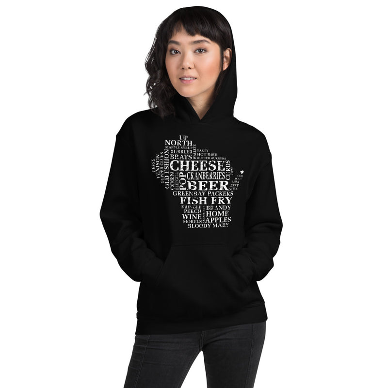 Women's Hoodie - Wisconsin - Words