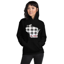Women's Hoodie - Wisconsin - Tartan - Heart Home College
