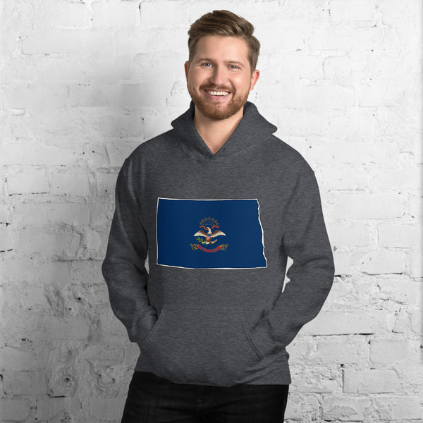 Men's Hoodie - North Dakota - State Flag