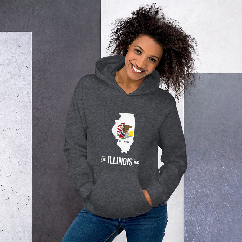 Women's Hoodie - Illinois - State Flag