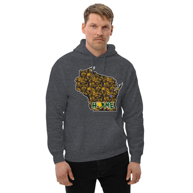 Men's Hoodie - Wisconsin - Lakes/Trees - HeartHome Pro