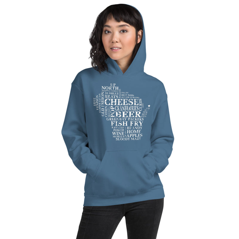 Women's Hoodie - Wisconsin - Words
