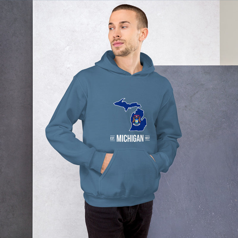 Men's Hoodie - Michigan - State Flag