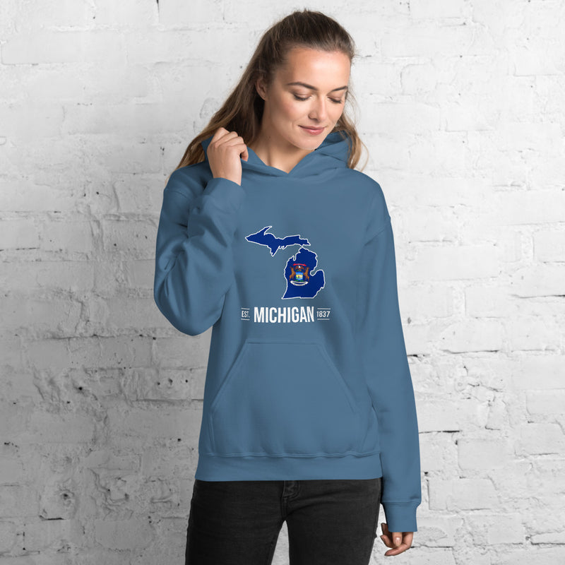 Women's Hoodie - Michigan - State Flag
