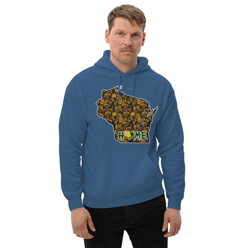 Men's Hoodie - Wisconsin - Lakes/Trees - HeartHome Pro