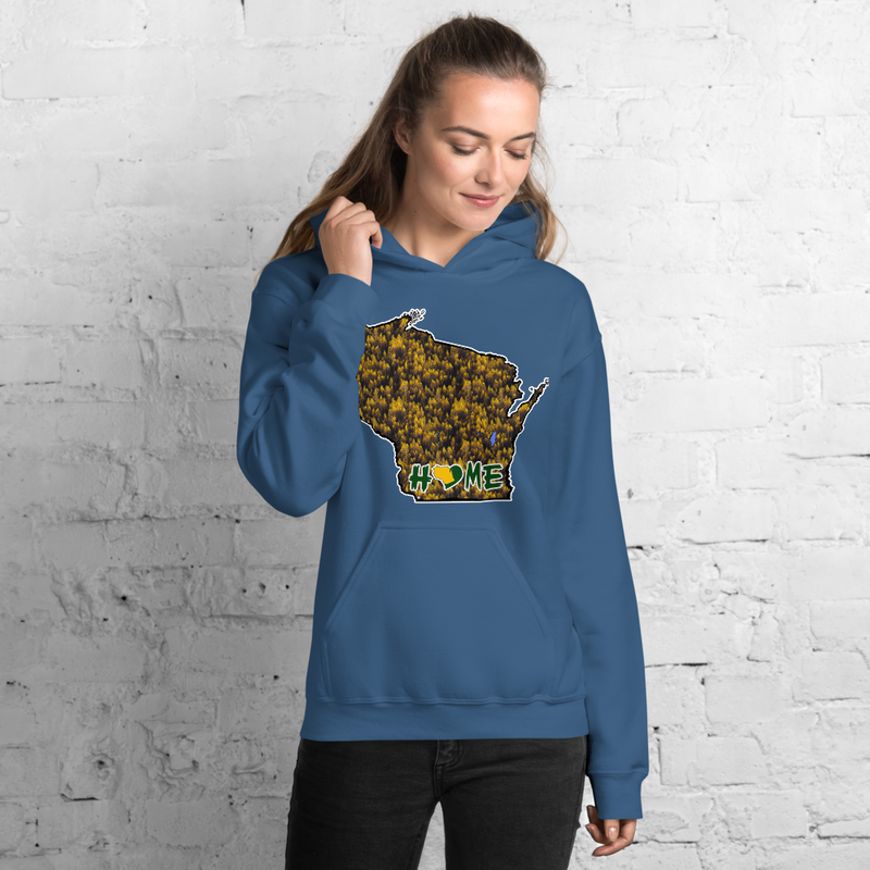 Women's Hoodie - Wisconsin - Lakes/Trees - HeartHome Pro