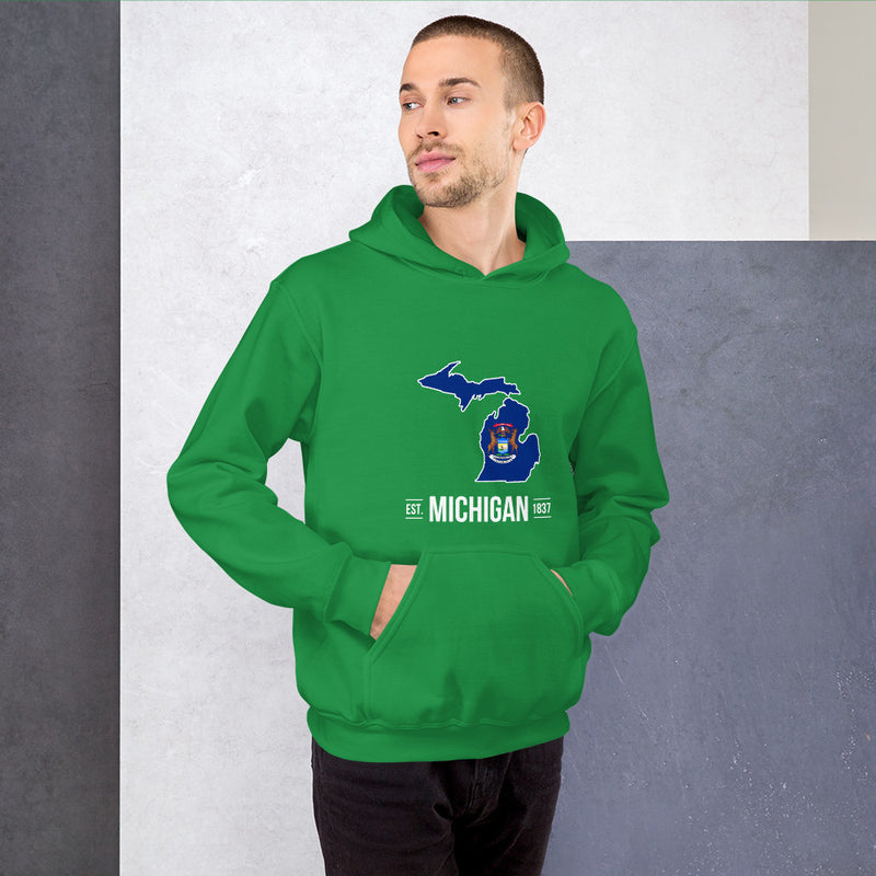 Men's Hoodie - Michigan - State Flag