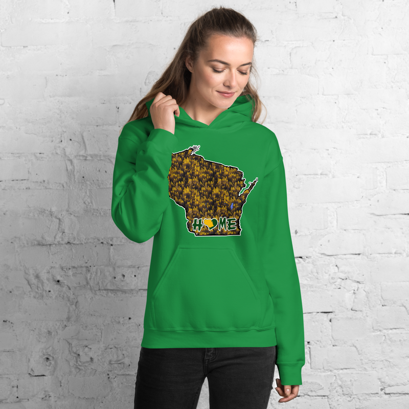 Women's Hoodie - Wisconsin - Lakes/Trees - HeartHome Pro