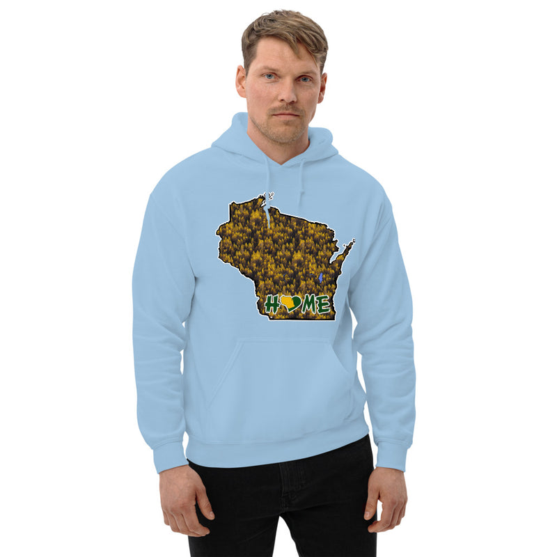 Men's Hoodie - Wisconsin - Lakes/Trees - HeartHome Pro