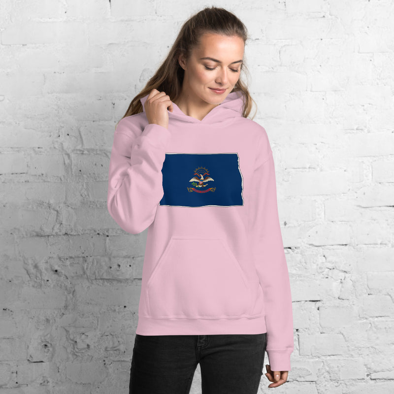 Women's Hoodie - North Dakota - State Flag