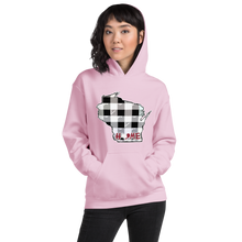 Women's Hoodie - Wisconsin - Tartan - Heart Home College