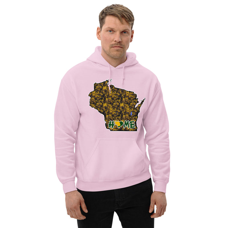 Men's Hoodie - Wisconsin - Lakes/Trees - HeartHome Pro