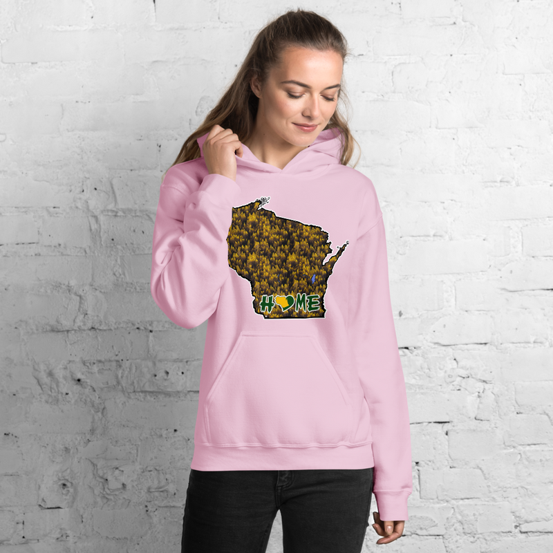 Women's Hoodie - Wisconsin - Lakes/Trees - HeartHome Pro