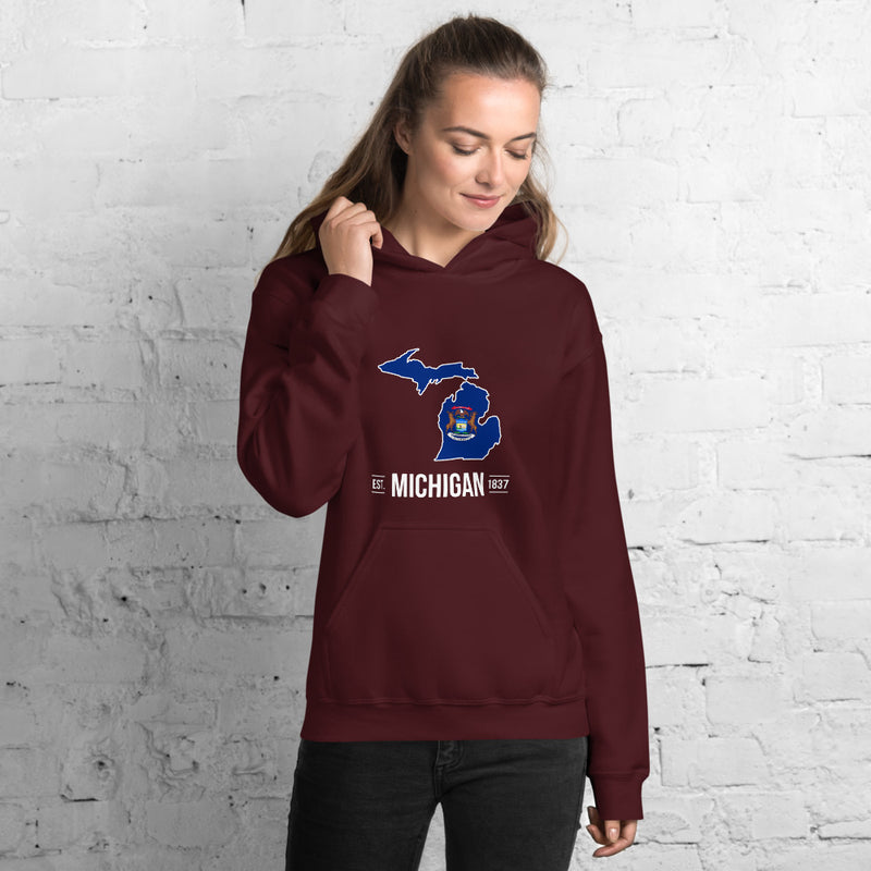 Women's Hoodie - Michigan - State Flag