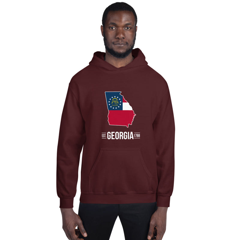 Men's Hoodie - Georgia - State Flag