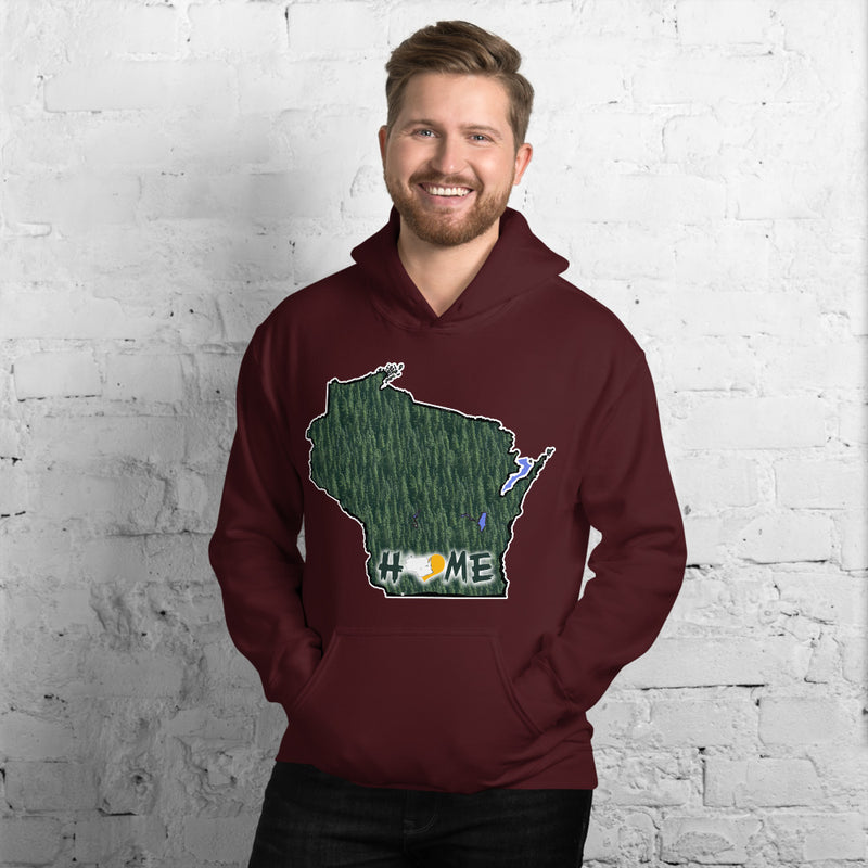 Men's Hoodie - Wisconsin - Lakes-Forest - Pro