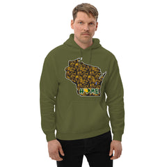 Men's Hoodie - Wisconsin - Lakes/Trees - HeartHome Pro Men's Hoodie - Wisconsin - Lakes/Trees - HeartHome Pro