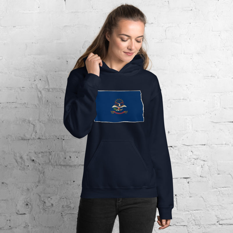 Women's Hoodie - North Dakota - State Flag