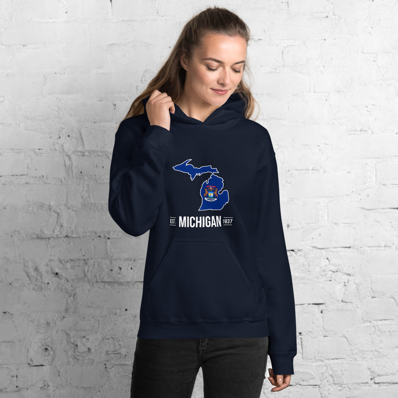 Women's Hoodie - Michigan - State Flag