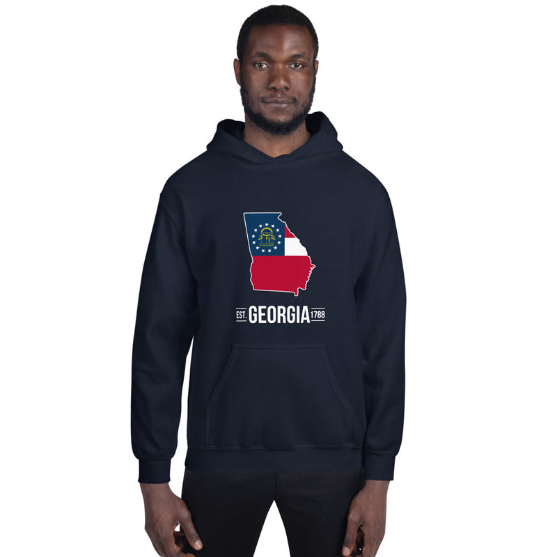 Men's Hoodie - Georgia - State Flag