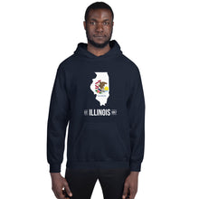 Men's Hoodie - Illinois - State Flag