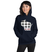 Women's Hoodie - Wisconsin - Tartan - Heart Home College