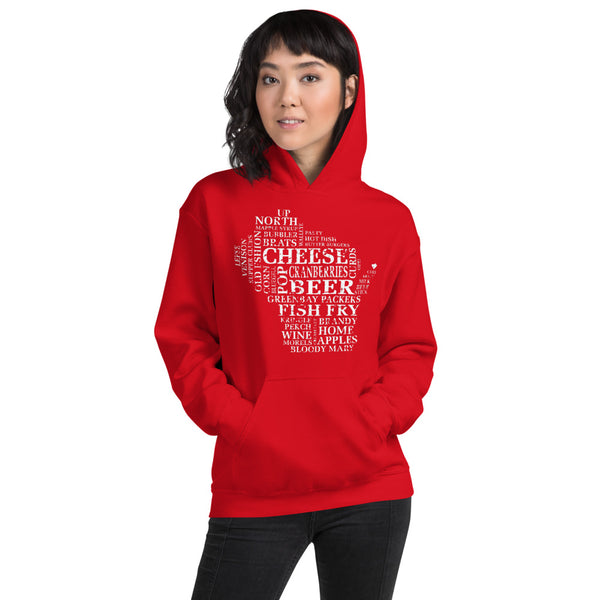 Women's Hoodie - Wisconsin - Words