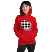 Women's Hoodie - Wisconsin - Tartan - Heart Home College