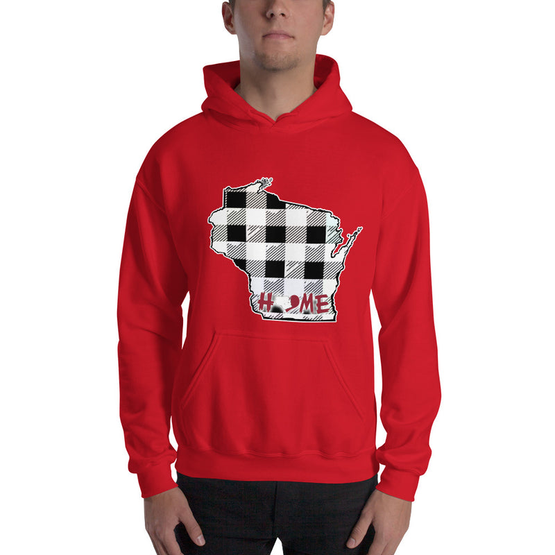 Men's Hoodie - Wisconsin - Tartan - Home Heart College