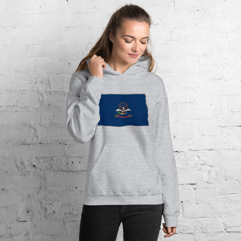 Women's Hoodie - North Dakota - State Flag