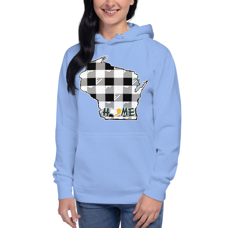 Women's Hoodie - Wisconsin - Tartan - Home Heart Pro