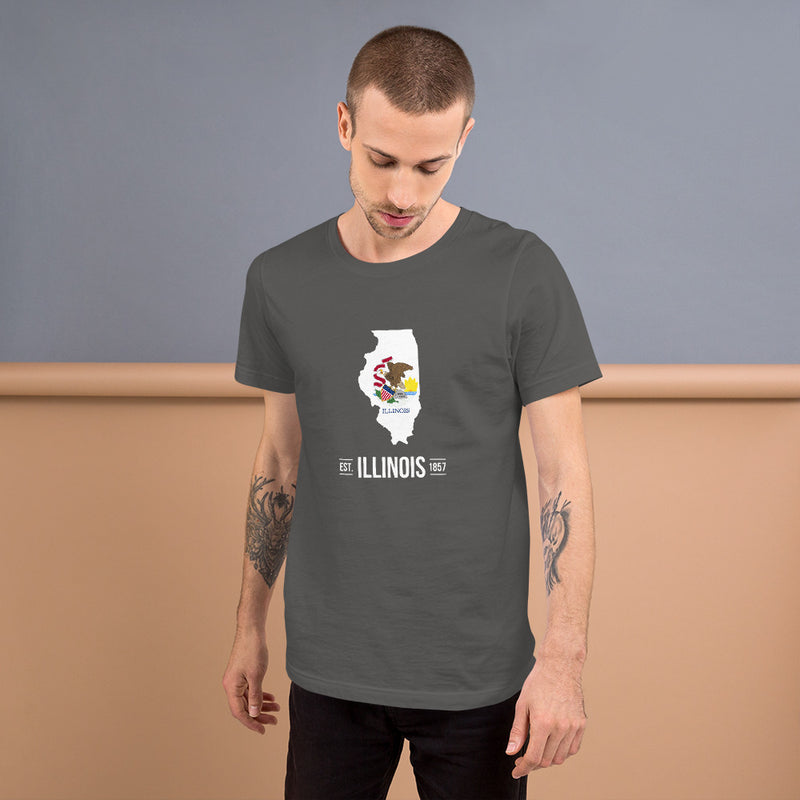 Men's T-Shirt - Illinois - State Flag