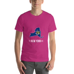 Short-Sleeve Unisex New York Flag T-Shirt Short-Sleeve Unisex New York Flag T-Shirt