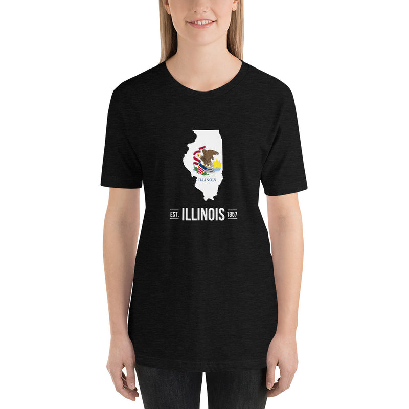 Women's T-Shirt - Illinois - State Flag