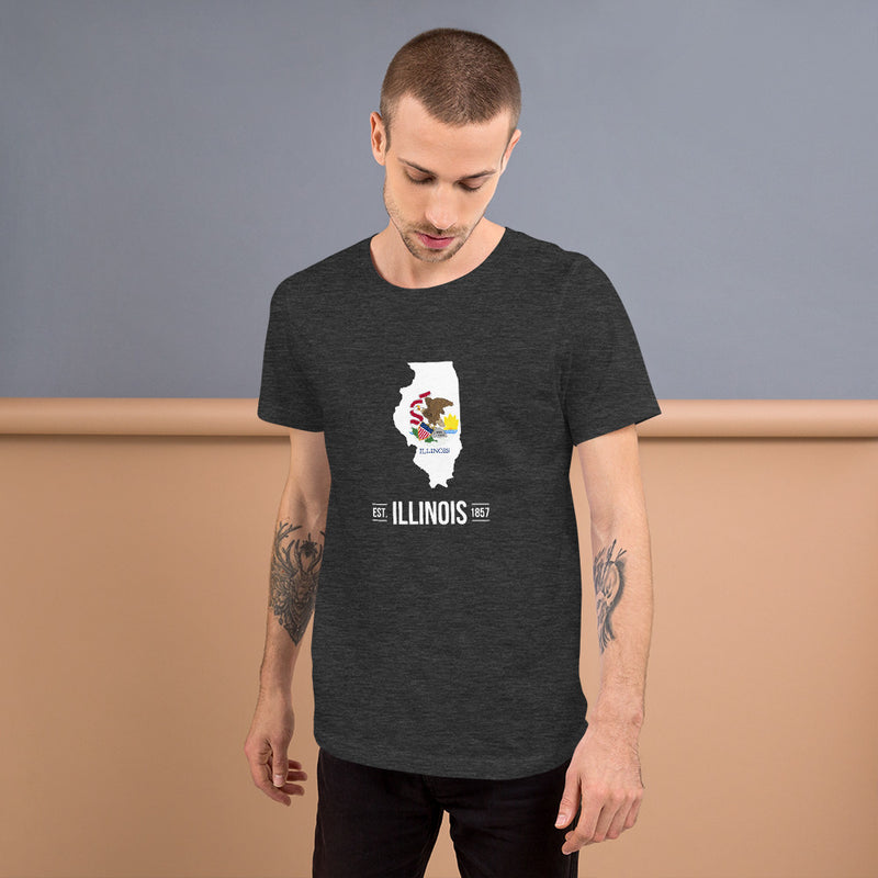 Men's T-Shirt - Illinois - State Flag