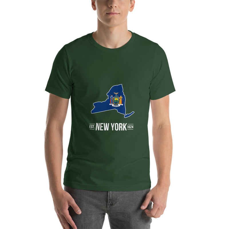 Short-Sleeve Unisex New York Flag T-Shirt