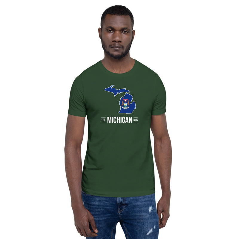 Men's T-Shirt - Michigan - State Flag