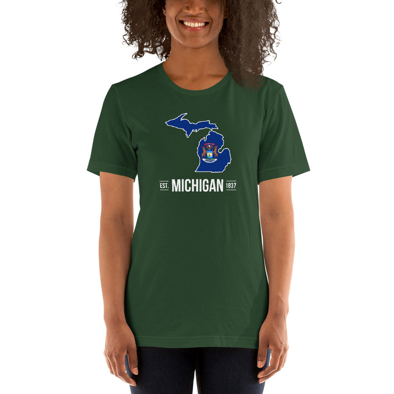 Women's T-Shirt - Michigan - State Flag