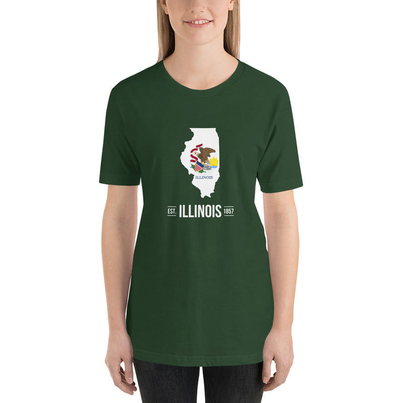 Women's T-Shirt - Illinois - State Flag