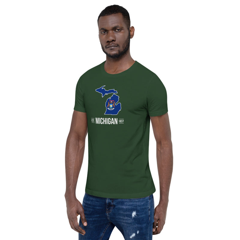 Men's T-Shirt - Michigan - State Flag