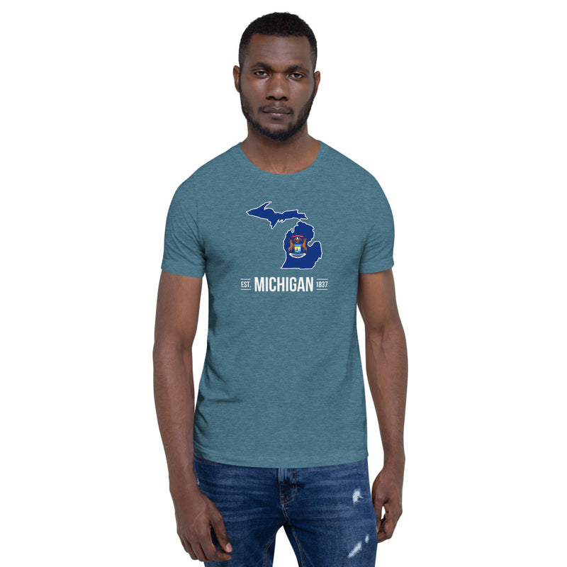 Men's T-Shirt - Michigan - State Flag