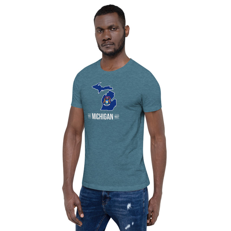 Men's T-Shirt - Michigan - State Flag